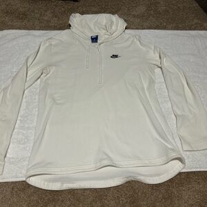 White/Cream Nike Light Weight Hooded Pullover